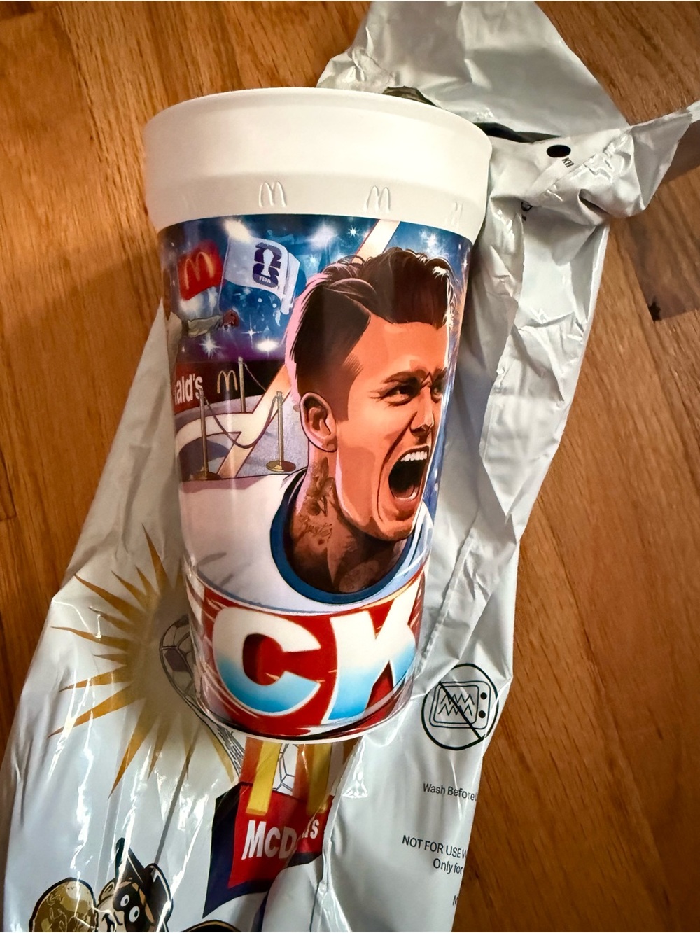 McDonald’s FIFA World Cup 2026 David Beckham Collectible Cup Open/Unused